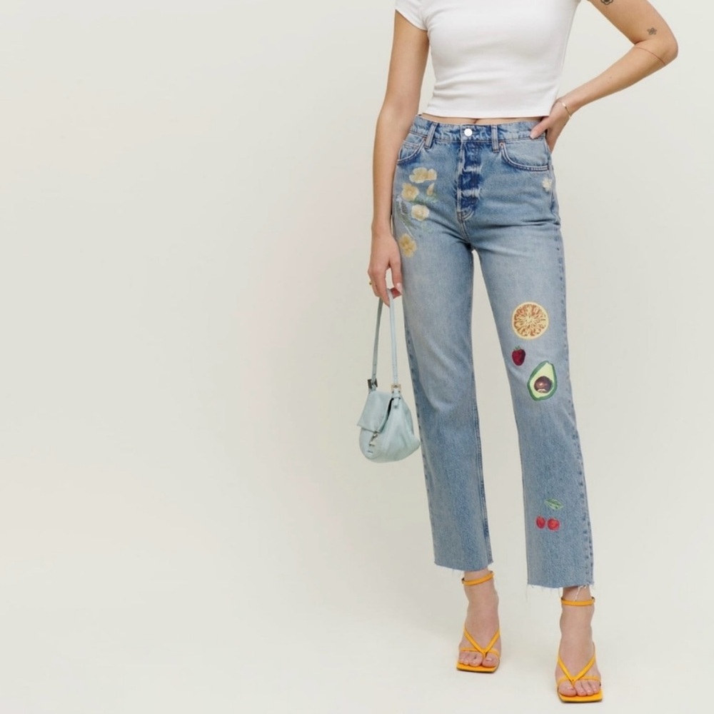 Reformation Cynthia High Rise Straight Jeans in Paradise size 29 NWT - Picture 2 of 8